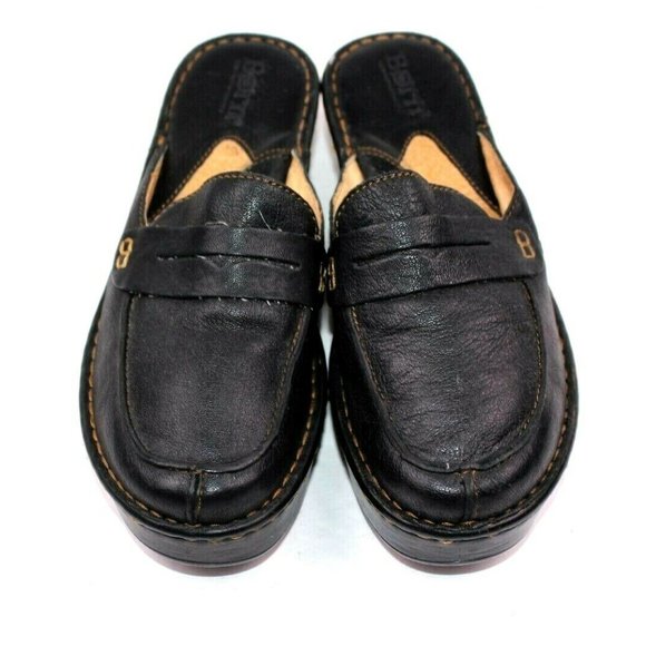 Born Womens Platform Soft Leather Comfort Clogs - Picture 2 of 6